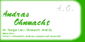 andras ohnmacht business card
